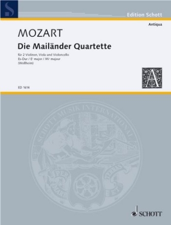 Die Mailnder Quartette KV Anh. 213 fr Streichquartett Stimmensatz