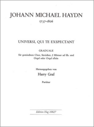 Universi qui te espectant fr gem Chor, Streicher und Orgel (2 Hrner ad lib) Partitur