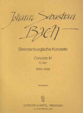 Brandenburgisches Konzert G-Dur Nr.4 BWV1049 fr Orchester Violoncello