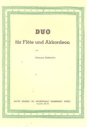 Duo fr Flte und Akkordeon Partitur und Stimme