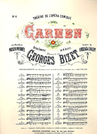 Chanson Bohme from Carmen fr Mezzosopran (Bariton) und Klavier (frz)