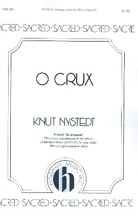 O Crux for mixed chorus a cappella score (lat/en)