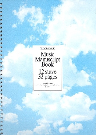 Music Manuscript Book 12 stave 32 pages