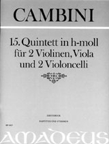 Quintett h-Moll fr 2 Violinen, Viola und 2 Violoncelli Partitur und Stimmen