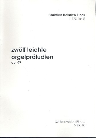 12 leichte Prludien op.49 fr Orgel