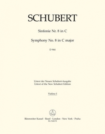 Sinfonie C-Dur Nr.8 D944 fr Orchester Violine 1