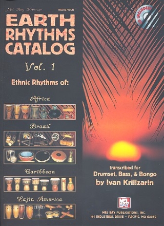 Earth Rhythm Catalogue vol.1(+CD) for drumset, bass, bongo