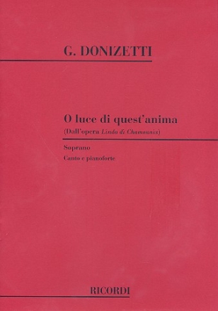 O luce di quest' anima per soprano e pianoforte