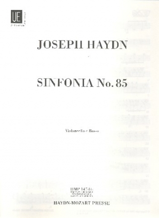 Sinfonie B-Dur Nr.85 fr Orchester Violoncello / Kontrabass