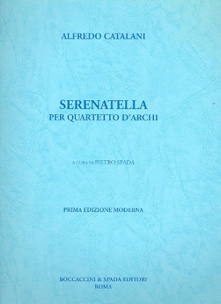 Serenatella per quartetto d'archi partitura+parti Spada, P., ed