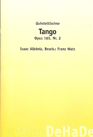 Tango op.165,2 fr Klavier fr 5-stimmiges Blser-Ensemble, Schlagzeug ad lib Partitur und Stimmen