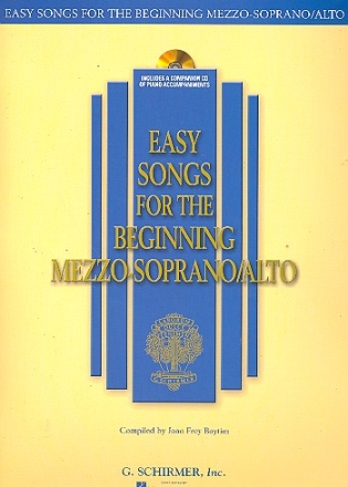 Easy Songs for the beginning (+Online Audio) for mezzosoprano/alto vol.1 for mezzosoprano/alto and piano