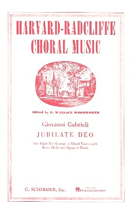 Jubilate Deo for mixed chorus, brass chorus and organ (piano) score