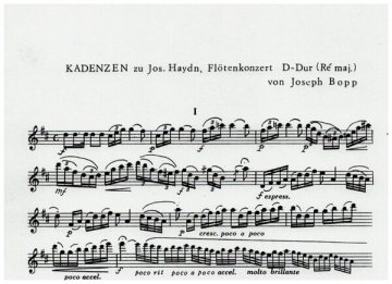 2 Kadenzen zum Konzert fr Flte und Orchester von J.Haydn fr Flte