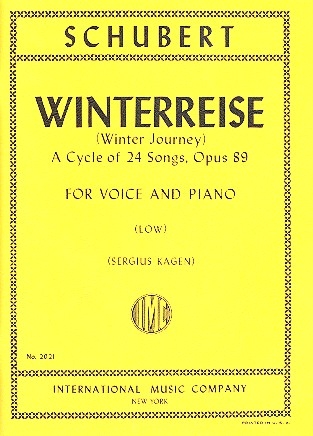 Winterreise op.89 D911 for low voice and piano