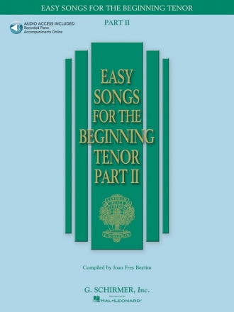 Easy Songs for the beginning Tenor vol.2 (+CD) for tenor and piano