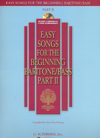 Easy Songs for the beginning baritone/bass vol.2 (+CD) for baritone/bass and piano