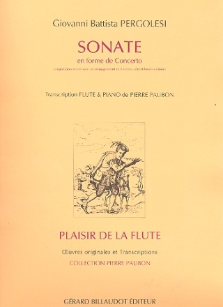 Sonate en forme de concerto pour violon et cordes pour flute et piano