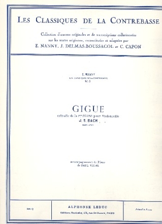 Gigue de la Suite no.1 pour violoncelle et piano