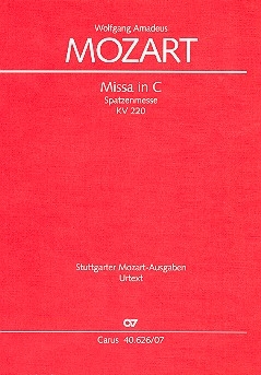 Missa C-Dur KV220 fr Soli, gem Chor und Orchester Studienpartitur