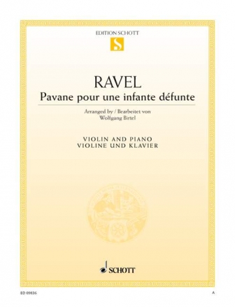 Pavane pour une infante dfunte fr Violine und Klavier