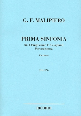 Sinfonie Nr.1 fr Orchester Partitur