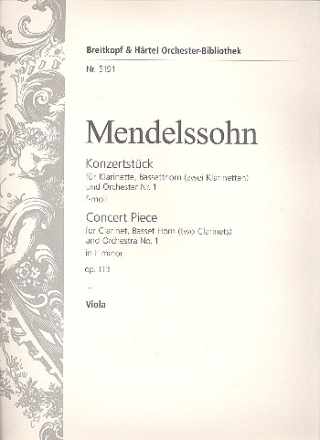 Konzertstck f-Moll Nr.1 op.113 fr Klarinette, Bassetthorn (2 Klarinetten) und Orchester Viola