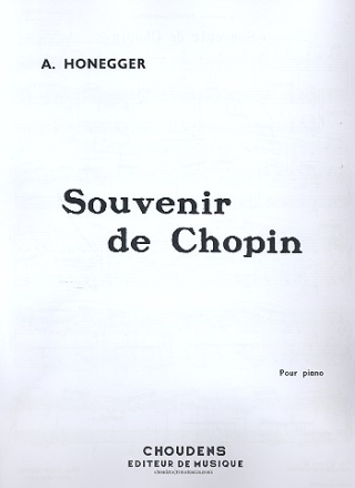 Souvenir de Chopin  pour piano