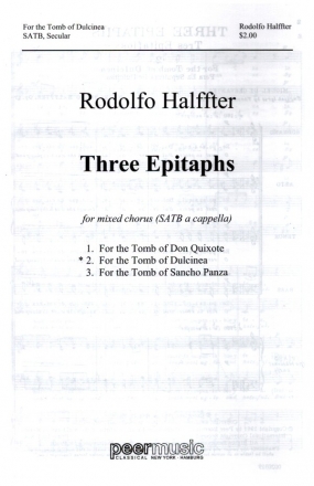 For the Tomb of Dulcinea for mixed chorus a cappella score