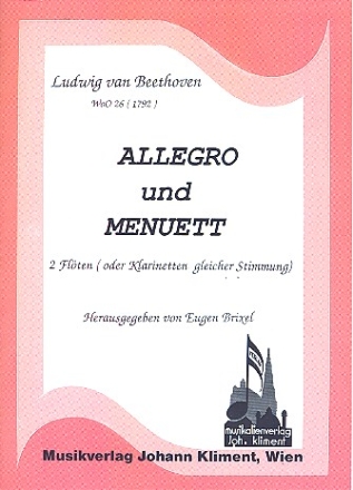 Allegretto und Menuett fr 2 Flten (Klarinetten) spielpartitur