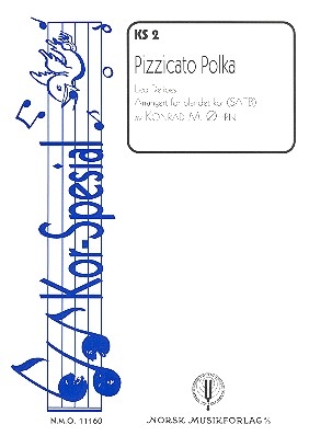 Pizzicato Polka for mixed chorus a cappella score