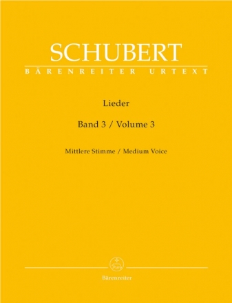 Lieder Band 3 (op.80-98) fr mittlere Stimme und Klavier praktische Ausgabe