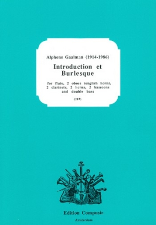 Introduktion und Burlesque fr Flte, 2 Oboen, 2 Klarinetten, 2 Hrner, 2 Fagotte und Kontrabass Partitur und Stimmen