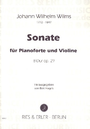 Sonate B-Dur op.29 fr Violine und Klavier