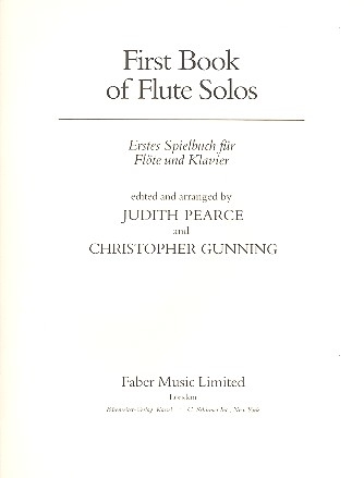 First Book of Flute Solos for flute and paino flute part