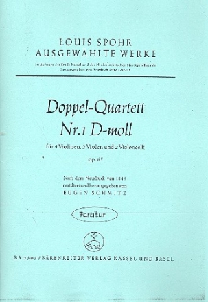 Doppelquartett d-Moll op.65 fr 4 Violinen, 2 Violen und 2 Violoncelli Partitur/Stimmen (8Stimmen) Faksimile