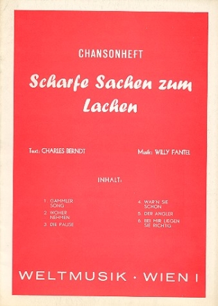 Scharfe Sachen zum Lachen Band 1: fr Klavier/Gesang/Gitarre