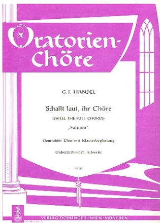 Schallt laut ihr Chre fr gem Chor und Klavier Partitur (dt/en)