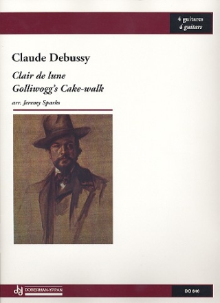 Clair de Lune  und  Golliwogg's Cake-walk fr 4 Gitarren Partitur+Stimmen