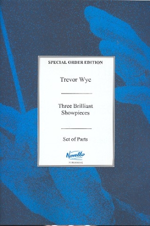 3 brilliant Showpieces for flute ensemble set of parts (flute 1-3, alto, bass)