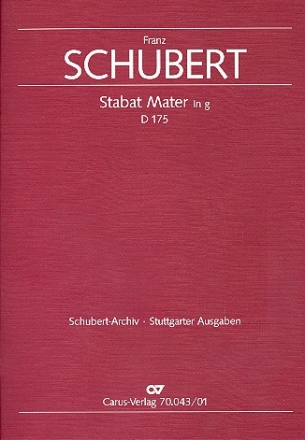 Stabat Mater g-Moll D175 fr gem Chor und Orchester Partitur