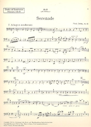 Serenade op.85 fr Streichorchester Kontrabass