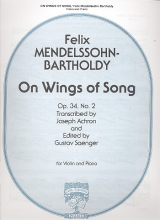 On Wings of Song op.34,2 for violin and piano