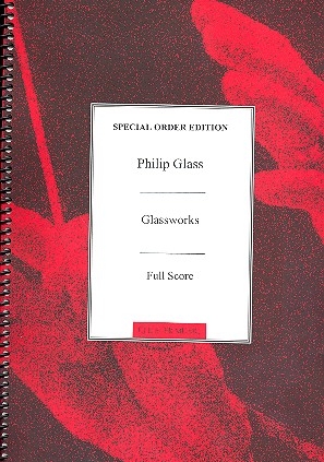 Glassworks for 2 flutes, 2 soprano saxophones (clar), 2 tenor saxophones (bass clar) , 2 french horns, violas, violoncelli, piano/ DX7 - full score