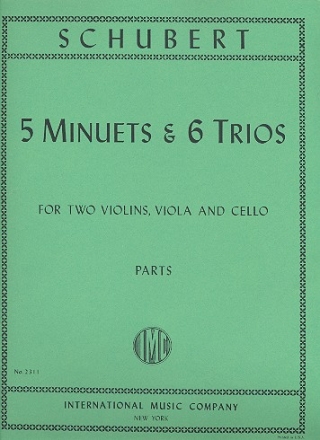 5 Menuette und 6 Trios D89 fr 2 Violinen, Viola und Violoncello Stimmen