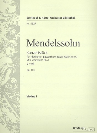 Konzertstck d-Moll Nr.2 op.114 fr Klarinette, Bassetthorn und Orchester Violine 1