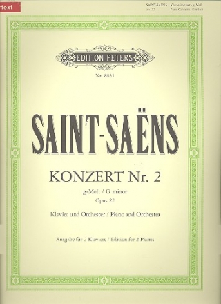 Konzert g-Moll Nr.2 op.22 fr Klavier und Orchester fr 2 Klaviere Spielpartitur