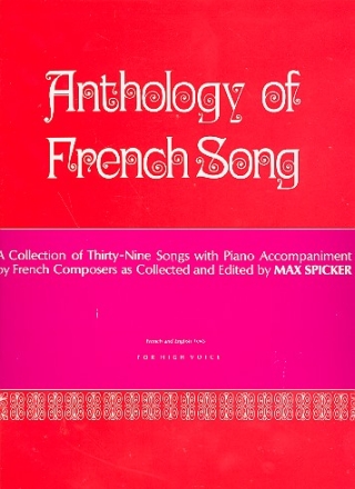 Anthology of French Songs for high voice and piano