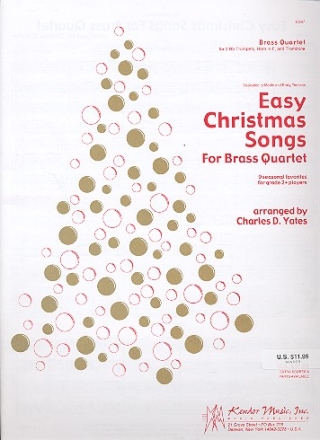 Easy Christmas Songs for 2 trumpets, horn in f and trombone score