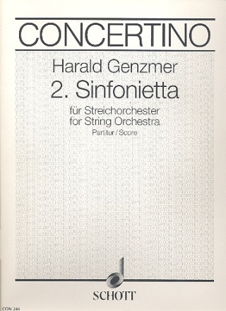 2. Sinfonietta GeWV 128 fr Streichorchester Partitur